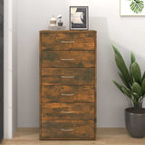 Vidaxl dressoir met 6 lades 50x34x96 cm bewerkt hout gerookt eiken