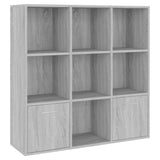 Vidaxl boekenkast 98x30x98 cm grijs sonoma eikenkleurig