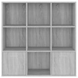 Vidaxl boekenkast 98x30x98 cm grijs sonoma eikenkleurig