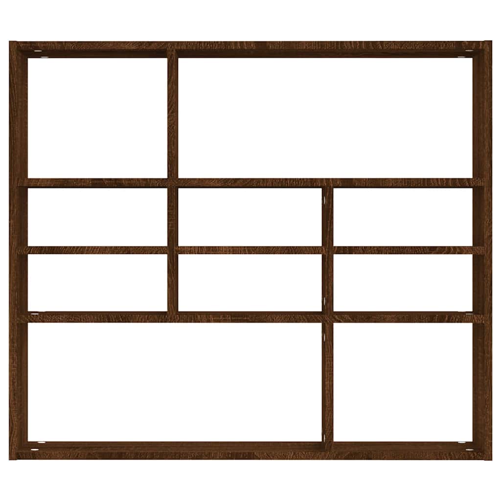 Vidaxl wandschap 90x16x78 cm bewerkt hout bruin eikenkleur