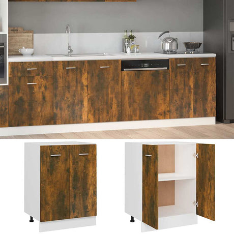 Vidaxl onderkast lyon 60x46x81,5 cm bewerkt hout gerookt eikenkleurig