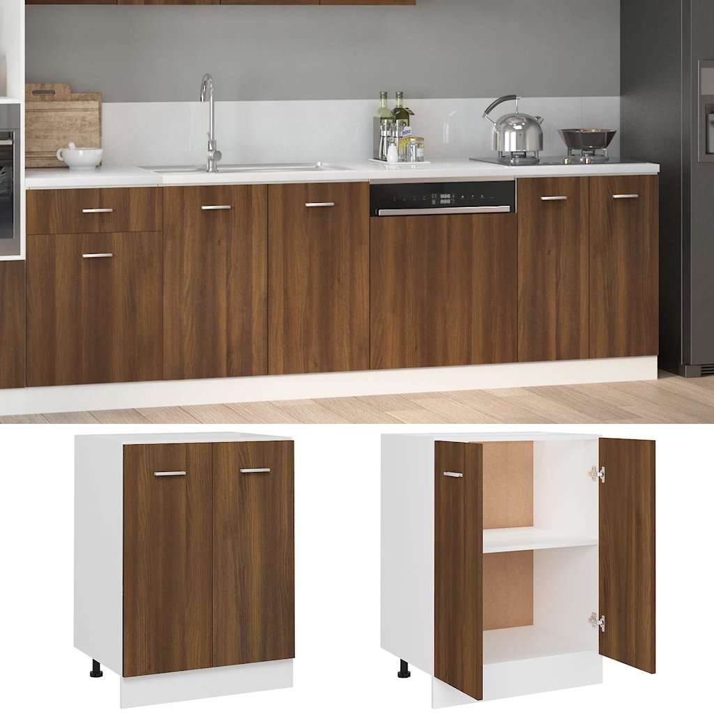Vidaxl onderkast lyon 60x46x81,5 cm bewerkt hout bruin eikenkleur