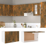 Vidaxl bovenkast lyon 60x31x40 cm bewerkt hout gerookt eikenkleurig
