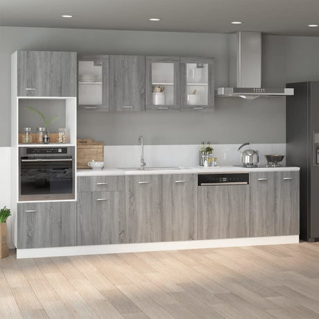 Vidaxl bovenkast lyon 80x31x60 cm bewerkt hout grijs sonoma eikenkleurig