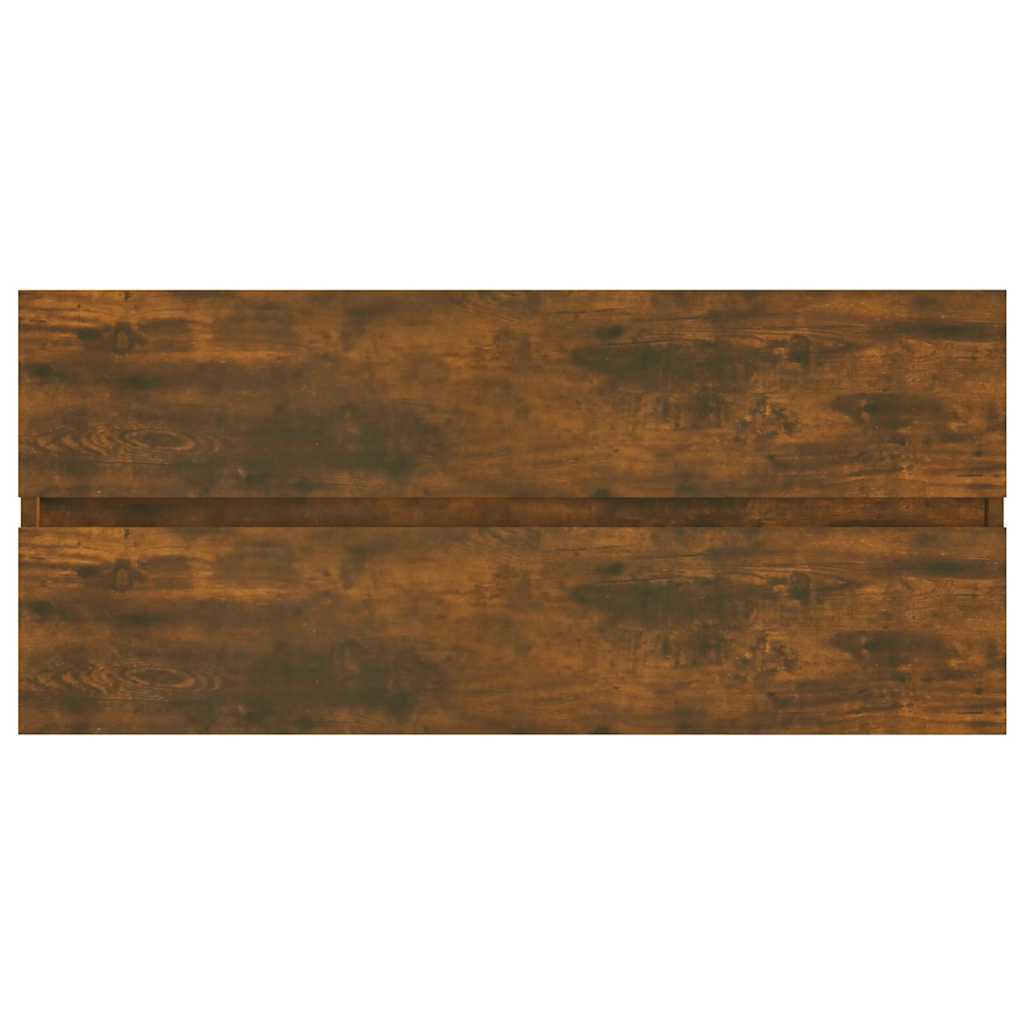 Vidaxl wastafelkast 100x38,5x45 cm bewerkt hout gerookt eikenkleurig