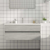 Vidaxl wastafelkast 100x38,5x45 cm bewerkt hout grijs sonoma eiken