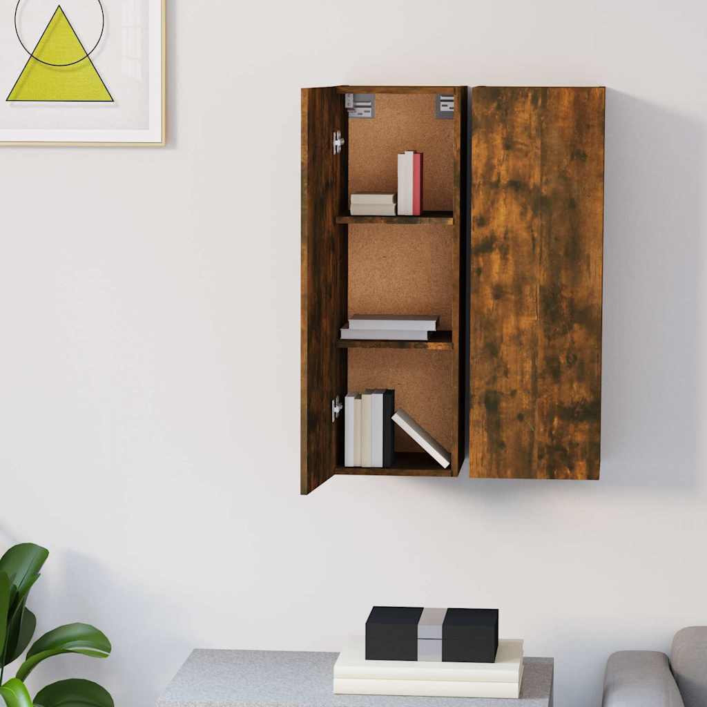 Vidaxl tv-meubelen 2 st 30,5x30x90 cm bewerkt hout gerookt eikenkleur