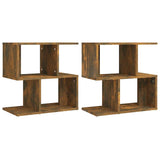 Vidaxl nachtkastjes 2 st 50x30x51,5 cm bewerkt hout gerookt eikenkleur