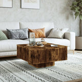 Vidaxl salontafel 60x60x31,5 cm bewerkt hout gerookt eikenkleurig