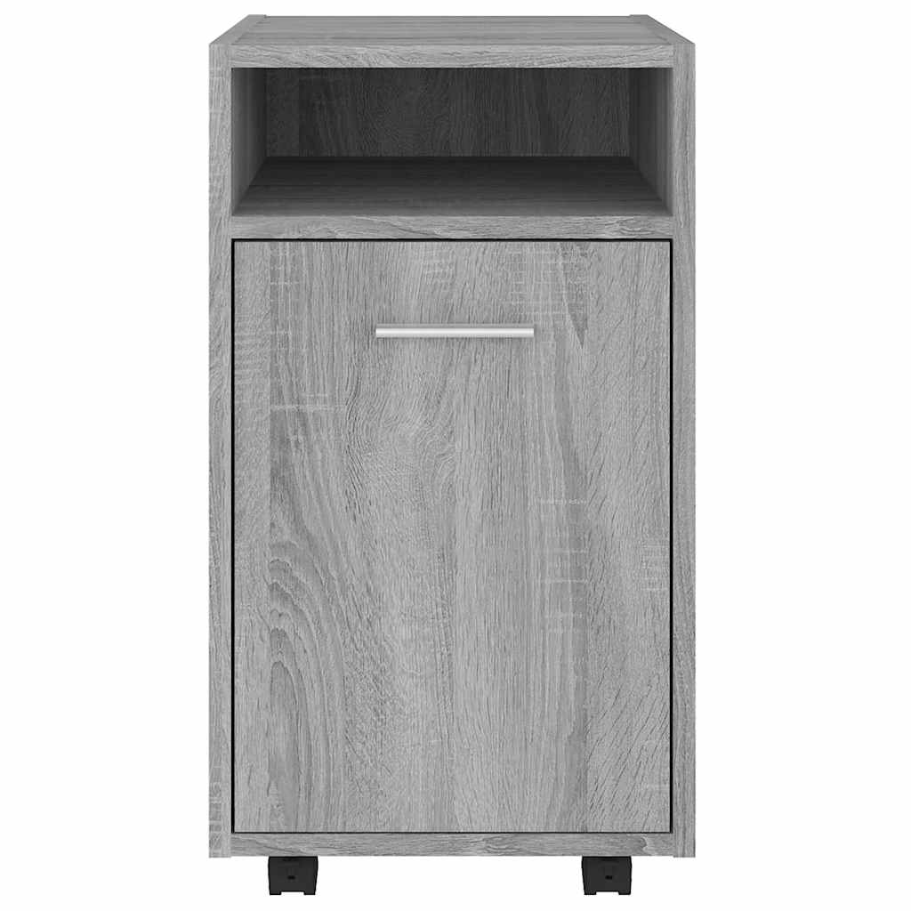 Vidaxl bijzetkast met wielen 33x38x60 cm bewerkt hout grijs sonoma