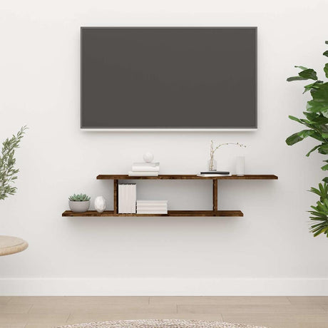 Vidaxl tv-wandschap 125x18x23 cm bewerkt hout gerookt eikenkleurig