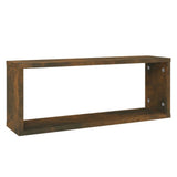 Vidaxl wandschappen kubus 2 st 60x15x23 cm bewerkt hout gerookt eiken