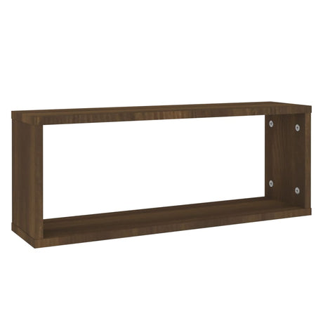 Vidaxl wandschappen kubus 6 st 60x15x23 cm bewerkt hout bruin eiken