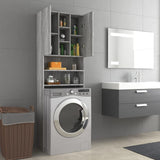 Vidaxl Washing Machine Cabinet 64x25.5x190 cm Gray Sonoma Oak colored