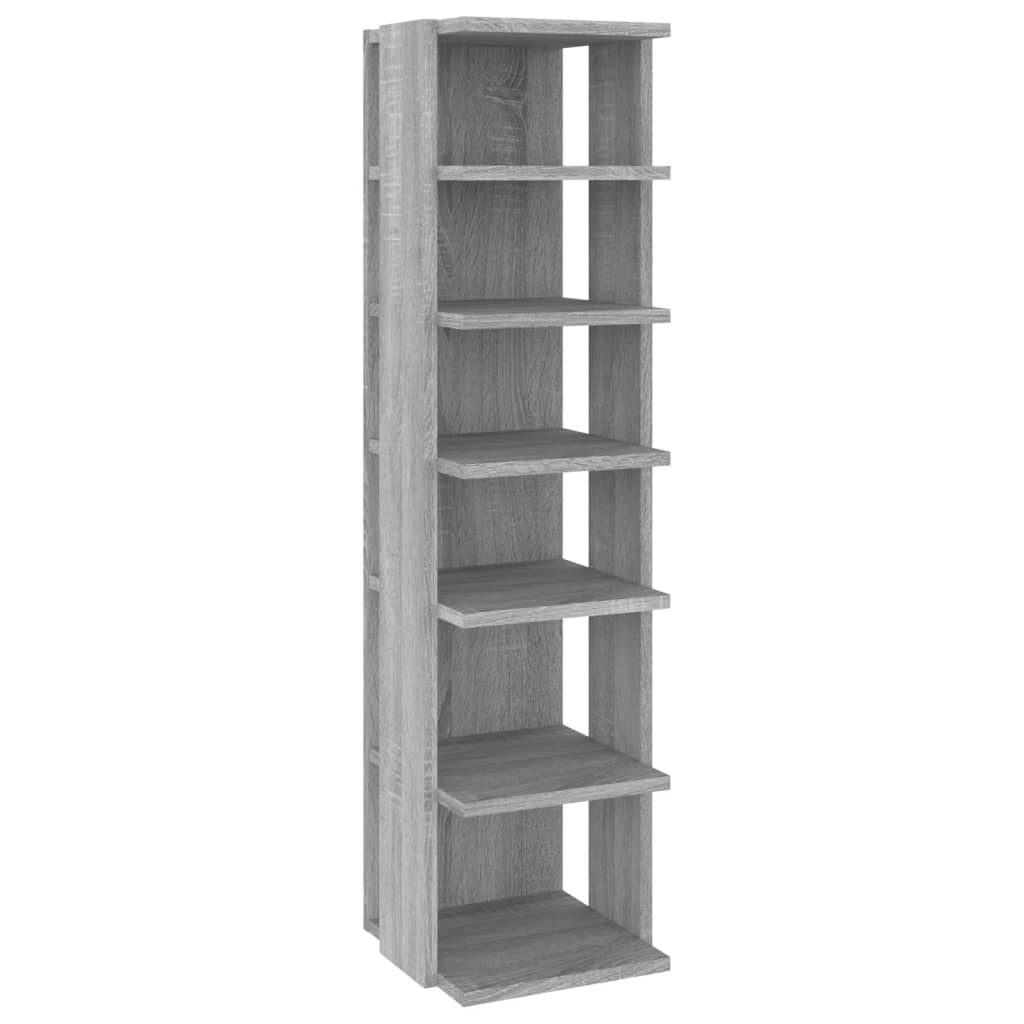 VidaXL shoe rack 27.5x27x102 cm processed wood gray sonoma