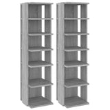 VidaXL shoe racks 2 pcs 27.5x27x102 cm processed wood gray sonoma