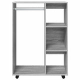 Vidaxl kledingkast 80x40x110 cm bewerkt hout grijs sonoma eikenkleurig