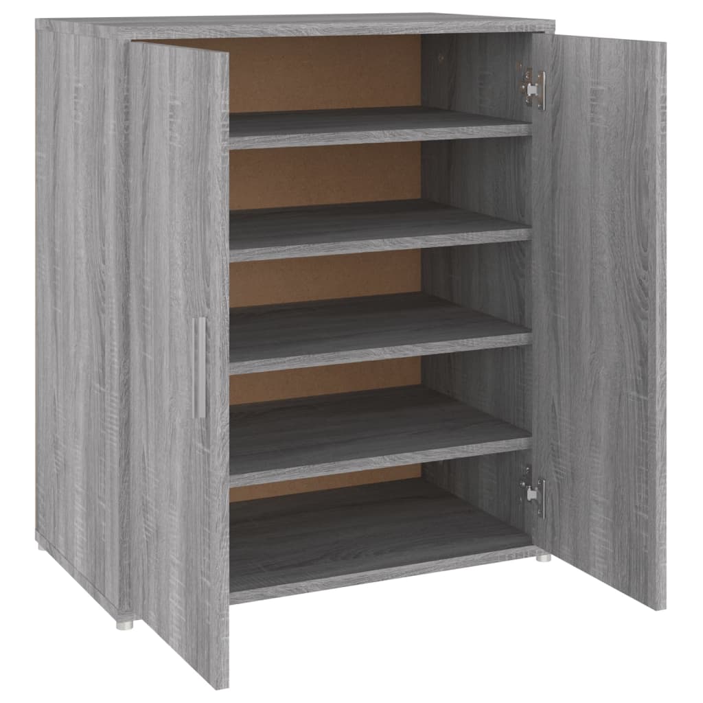 Vidaxl Shoe cabinet 60x35x70 cm Properted Wood Gray Sonoma Oak colored