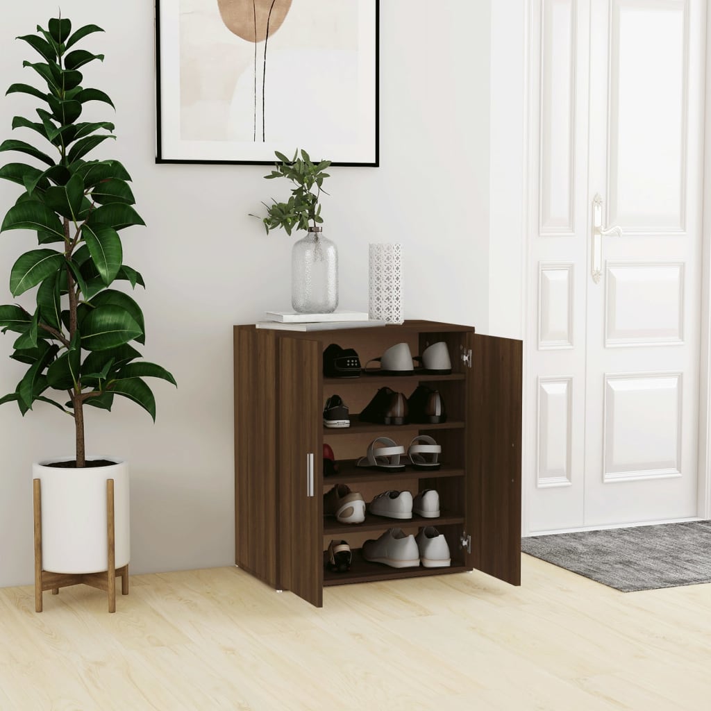 VidaXL shoe cabinet 60x35x70 cm Cut wood brown oak color