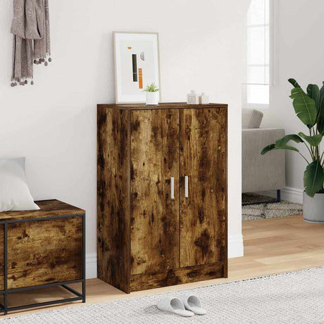 Vidaxl schoenenkast 60x35x92 cm bewerkt hout gerookt eikenkleurig