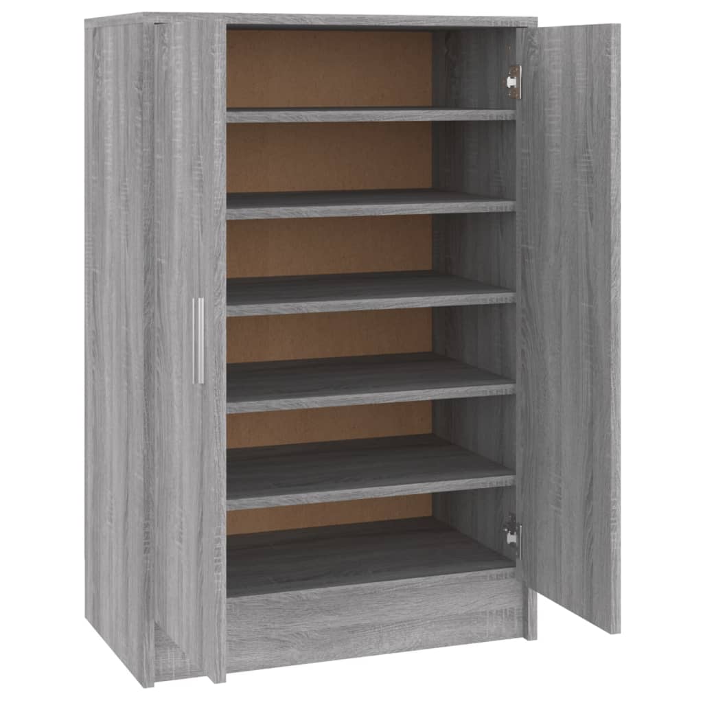 VidaXL shoe cabinet 60x35x92 cm Properted Wood Gray Sonoma Oak colored