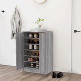 VidaXL shoe cabinet 60x35x92 cm Properted Wood Gray Sonoma Oak colored