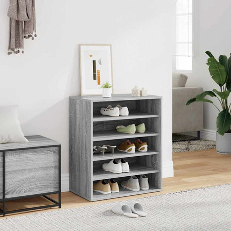 Vidaxl schoenenkast 60x35x70 cm bewerkt hout gerookt eikenkleurig