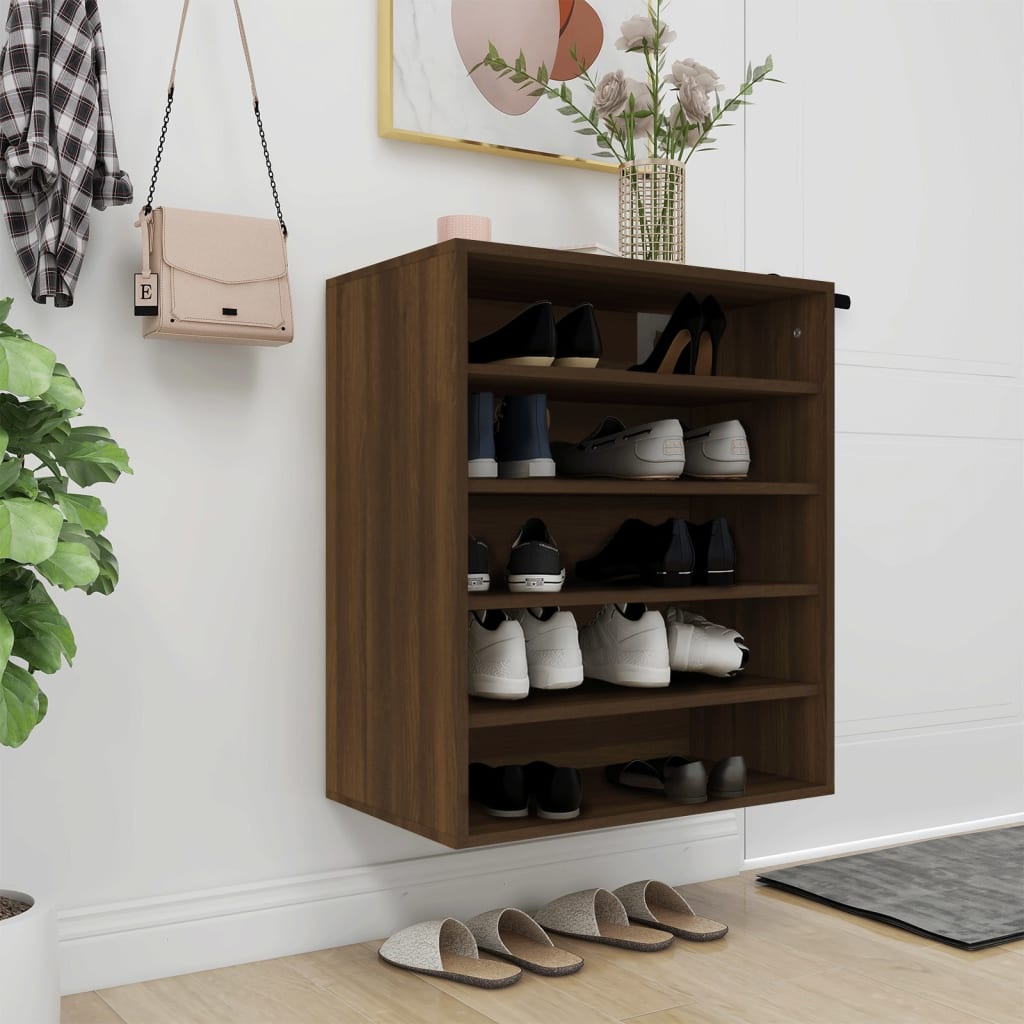 VidaXL shoe cabinet 60x35x70 cm Cut wood brown oak color