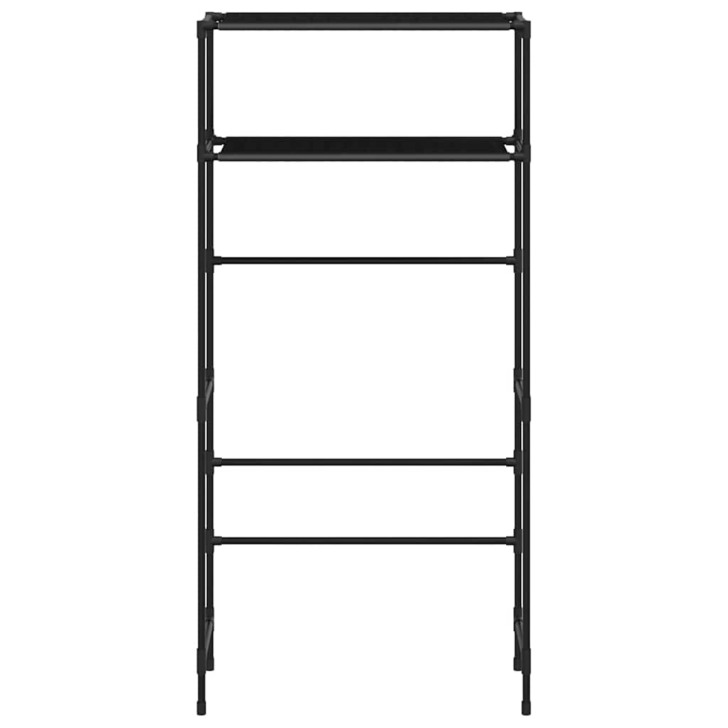 Vidaxl wasmachinerek 2-laags 69x28x143 cm ijzer zwart