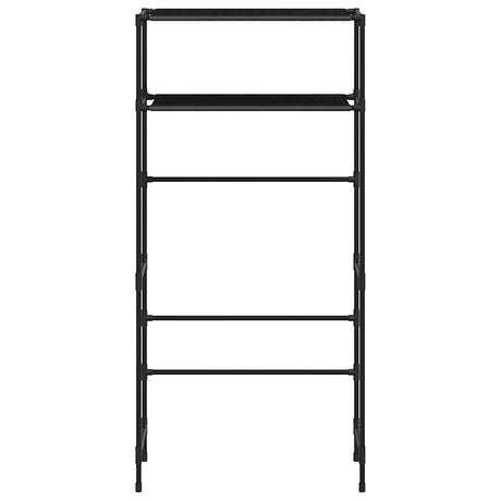 Vidaxl wasmachinerek 2-laags 69x28x143 cm ijzer zwart