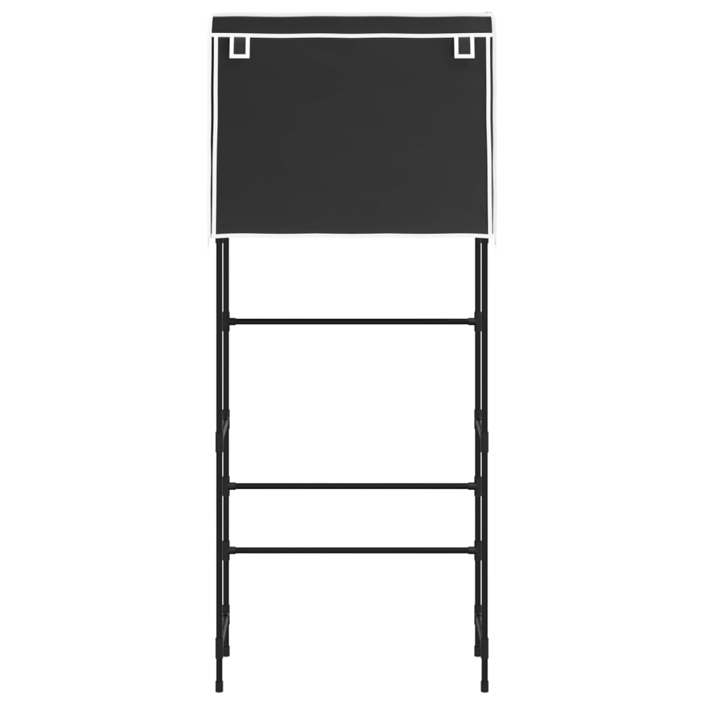 Vidaxl Rack de almacenamiento para lavadora boven 2 capas 71x29.5x170.5 cm negro