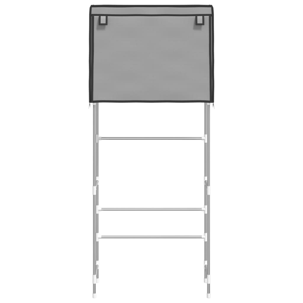 Vidaxl opbergrek voor boven wasmachine 2-laags 71x29,5x170,5 cm grijs