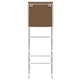 Vidaxl toiletrek 2-laags 56x30x170 cm ijzer zwartbruin