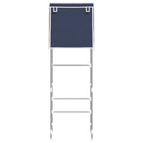 Vidaxl toiletrek 2-laags 56x30x170 cm ijzer blauw