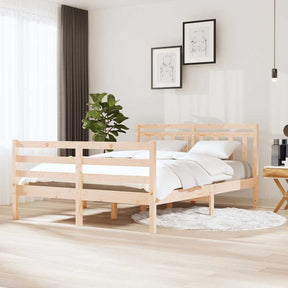 Vidaxl bedframe massief hout 140x190 cm