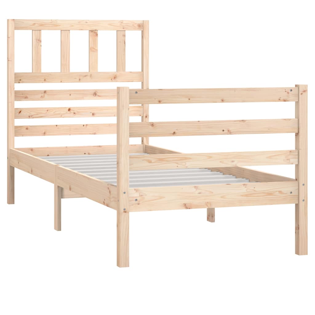 Vidaxl bedframe massief hout 75x190 cm