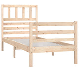 Vidaxl bedframe massief hout 90x190 cm