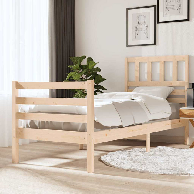 Vidaxl bedframe massief hout 90x190 cm