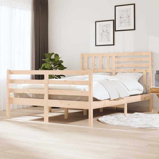 Vidaxl bedframe massief hout 150x200 cm