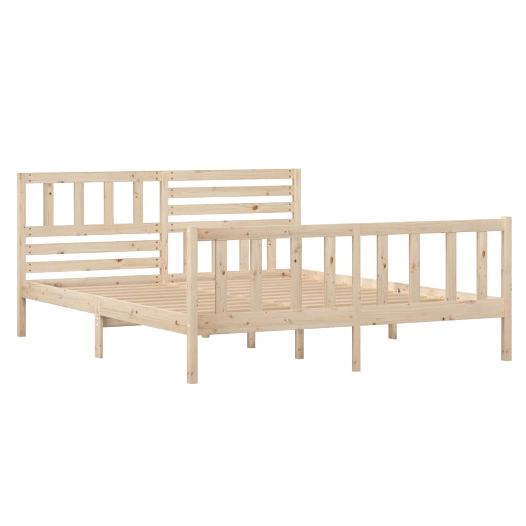 Vidaxl bedframe massief hout 135x190 cm