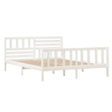 Vidaxl bedframe massief hout wit 120x200 cm