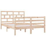 Vidaxl bedframe massief hout 135x190 cm
