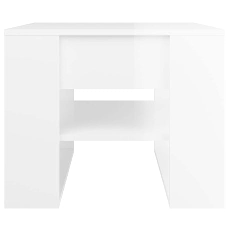 Vidaxl salontafel 55,5x55x45 cm bewerkt hout hoogglans wit