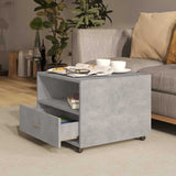 Vidaxl salontafel 55x55x40 cm bewerkt hout betongrijs