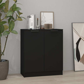 Vidaxl dressoir 60x30x70 cm bewerkt hout zwart