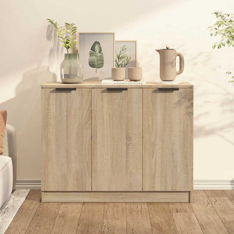 Vidaxl dressoir 90,5x30x70 cm bewerkt hout sonoma eikenkleurig