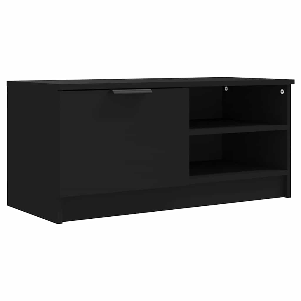 Vidaxl tv-meubel 80x35x36,5 cm bewerkt hout zwart