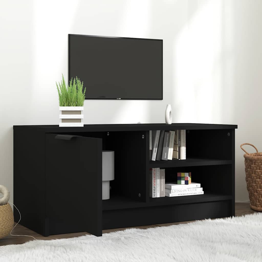 Vidaxl tv-meubel 80x35x36,5 cm bewerkt hout zwart
