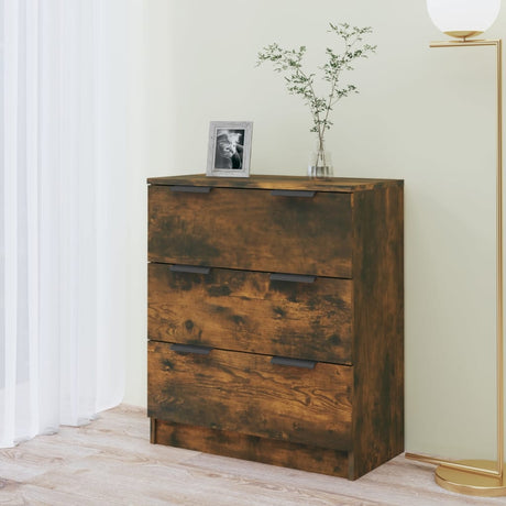 Vidaxl dressoir 60x30x70 cm bewerkt hout gerookt eikenkleurig