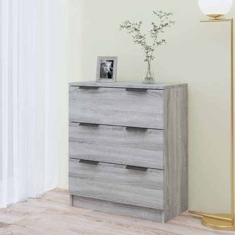 Vidaxl dressoir 60x30x70 cm bewerkt hout grijs sonoma eiken